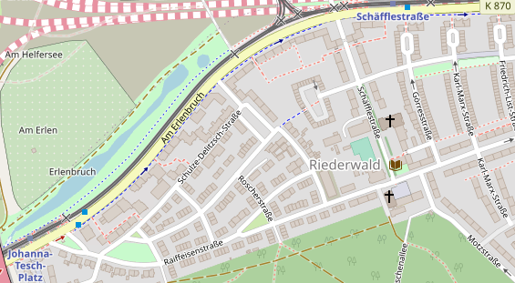 Friseur auf Satellitenbild