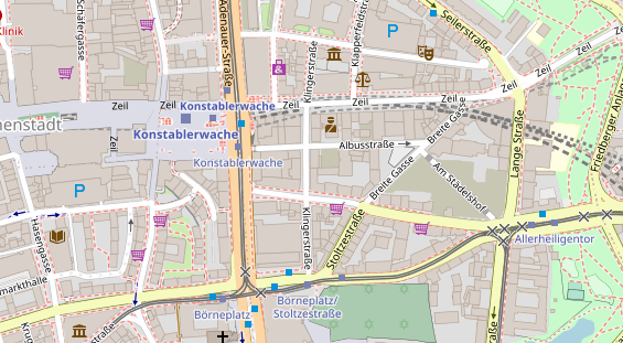 Friseur auf Satellitenbild