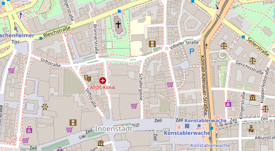 Friseur auf Satellitenbild