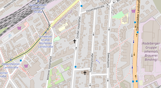 Friseur auf Satellitenbild