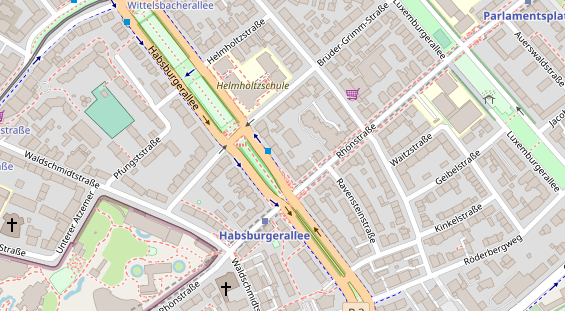 Friseur auf Satellitenbild