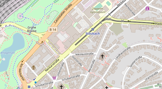 Friseur auf Satellitenbild