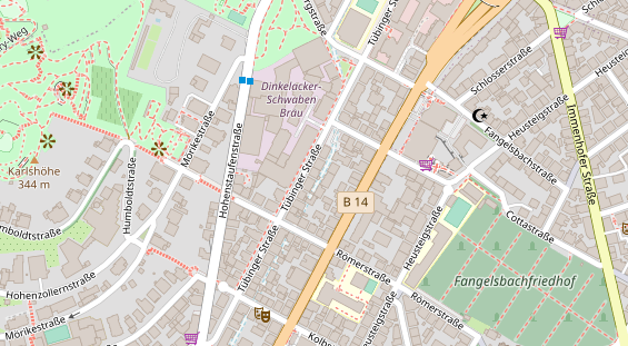 Friseur auf Satellitenbild