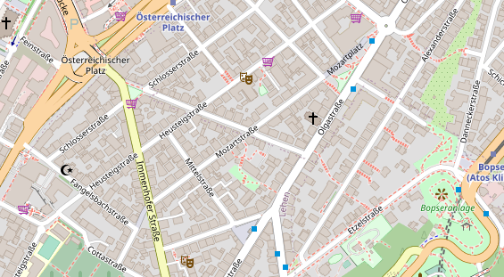 Friseur auf Satellitenbild