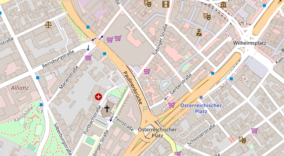 Friseur auf Satellitenbild