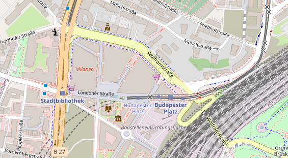 Friseur auf Satellitenbild