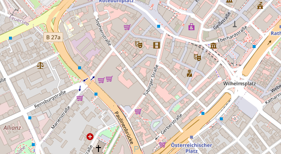 Friseur auf Satellitenbild