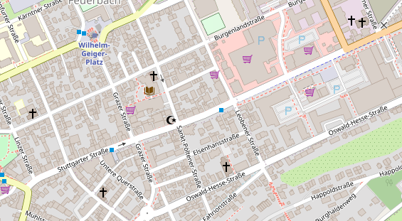 Friseur auf Satellitenbild