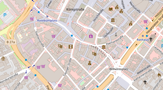 Friseur auf Satellitenbild