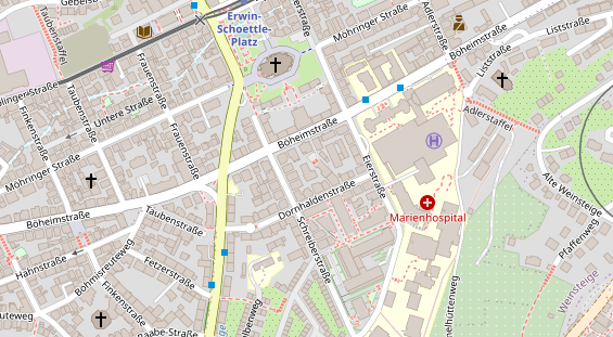 Friseur auf Satellitenbild