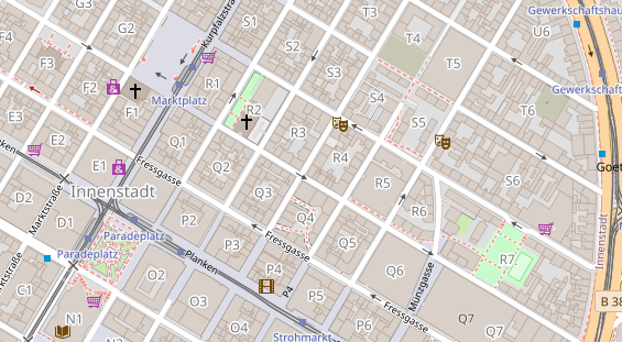 Friseur auf Satellitenbild