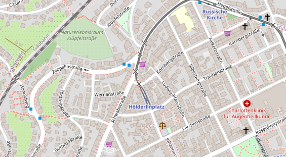 Friseur auf Satellitenbild