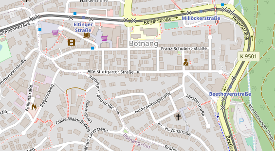 Friseur auf Satellitenbild