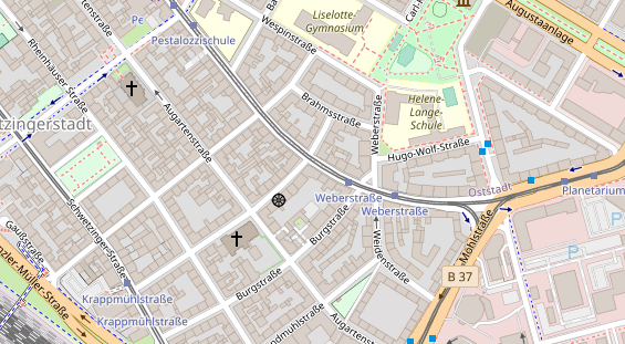 Friseur auf Satellitenbild