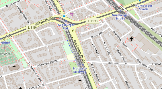 Friseur auf Satellitenbild