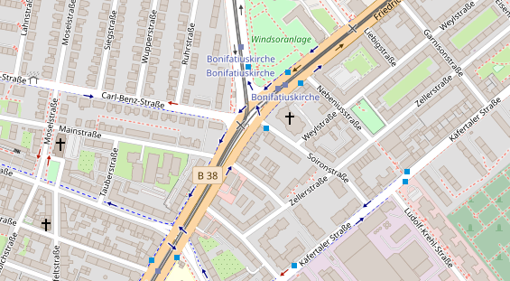 Friseur auf Satellitenbild