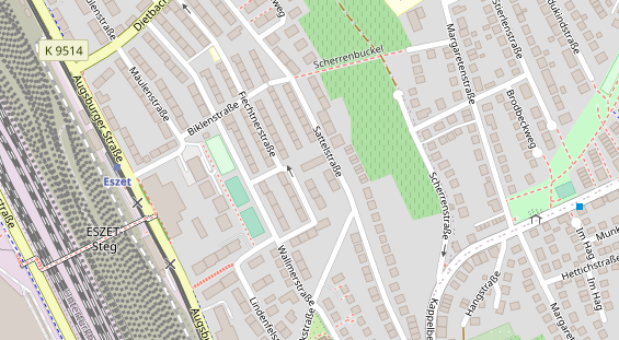 Friseur auf Satellitenbild