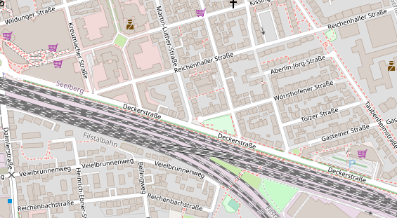 Friseur auf Satellitenbild