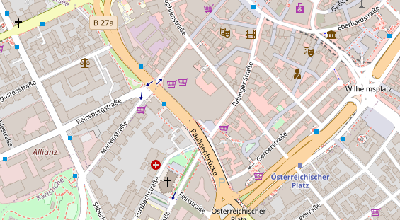 Friseur auf Satellitenbild