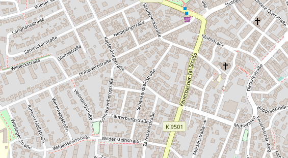 Friseur auf Satellitenbild