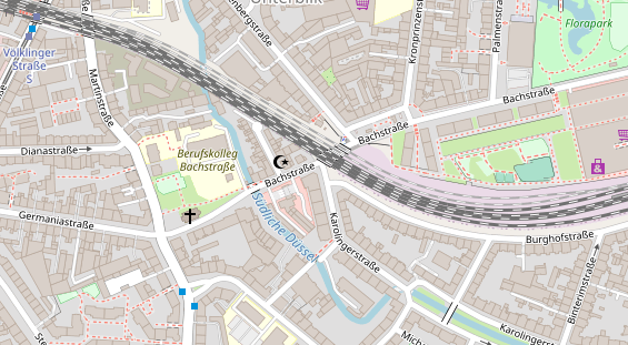 Friseur auf Satellitenbild