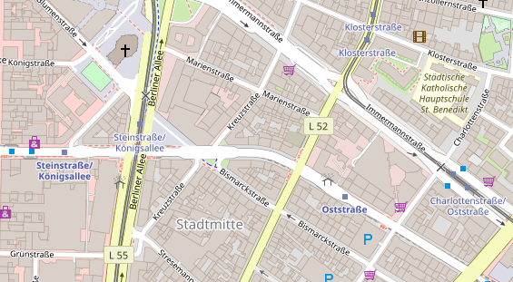 Friseur auf Satellitenbild