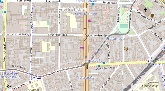 Friseur auf Satellitenbild