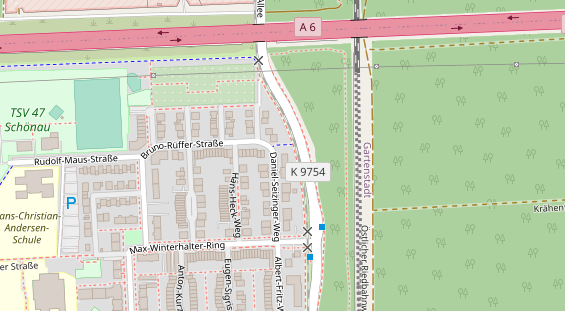 Friseur auf Satellitenbild