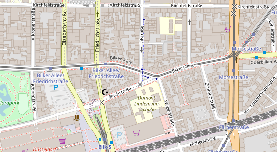 Friseur auf Satellitenbild