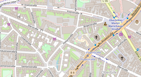 Friseur auf Satellitenbild