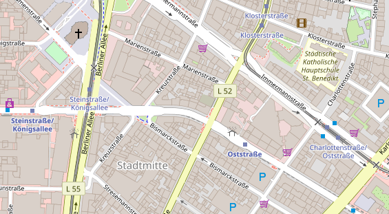 Friseur auf Satellitenbild