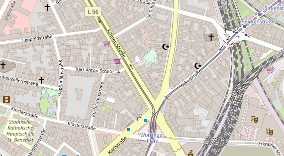 Friseur auf Satellitenbild