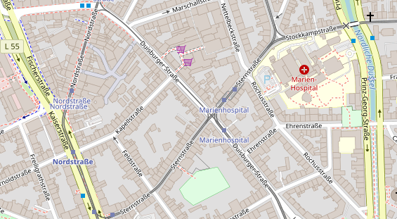 Friseur auf Satellitenbild