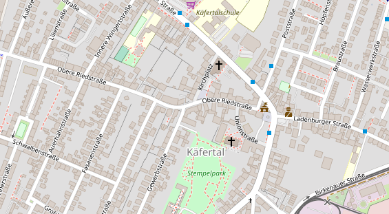 Friseur auf Satellitenbild