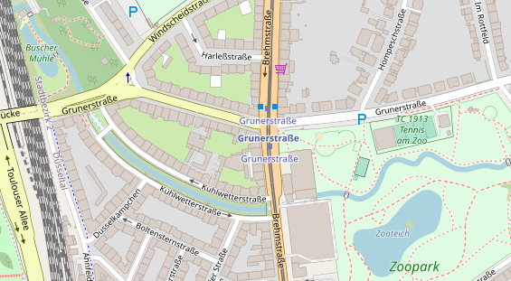 Friseur auf Satellitenbild