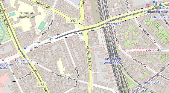 Friseur auf Satellitenbild