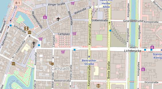 Friseur auf Satellitenbild