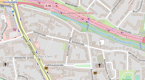 Friseur auf Satellitenbild