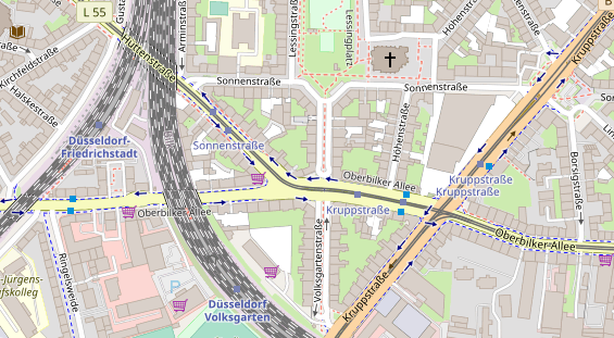 Friseur auf Satellitenbild