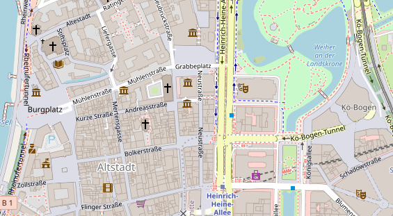 Friseur auf Satellitenbild