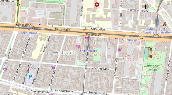 Friseur auf Satellitenbild