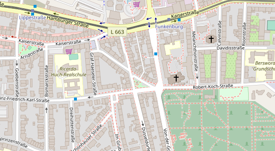 Friseur auf Satellitenbild