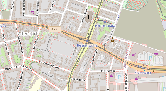 Friseur auf Satellitenbild