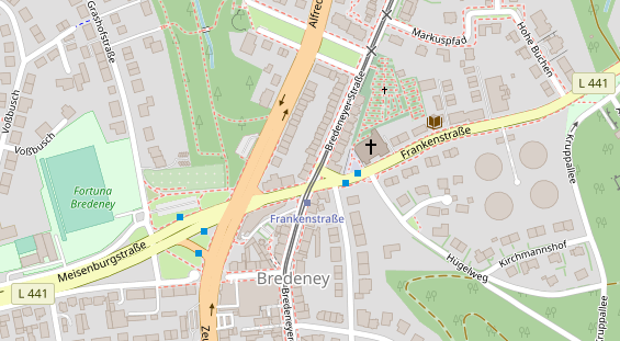 Friseur auf Satellitenbild