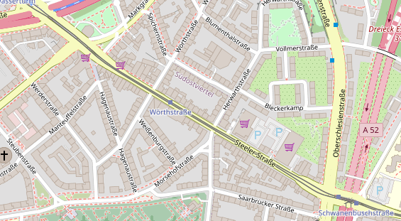 Friseur auf Satellitenbild