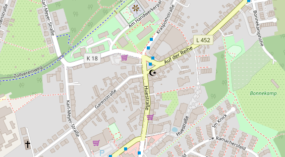 Friseur auf Satellitenbild