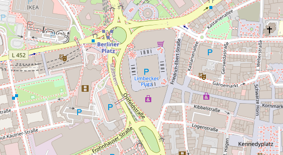 Friseur auf Satellitenbild