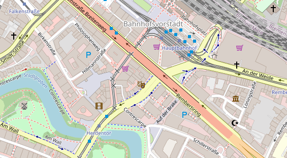 Friseur auf Satellitenbild