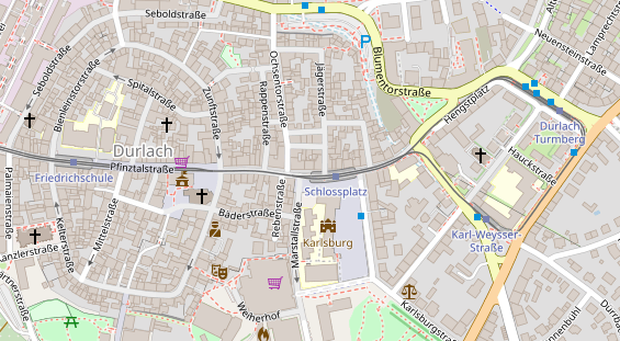 Friseur auf Satellitenbild