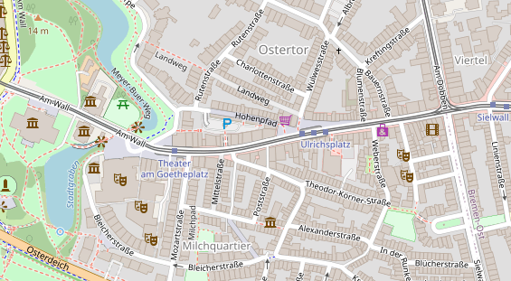 Friseur auf Satellitenbild